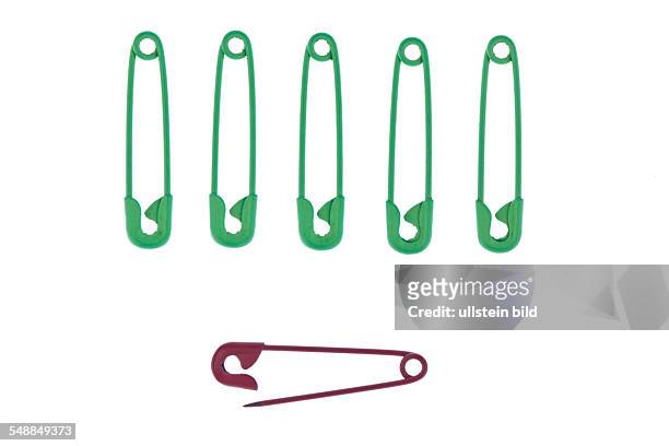 Oured safety pin