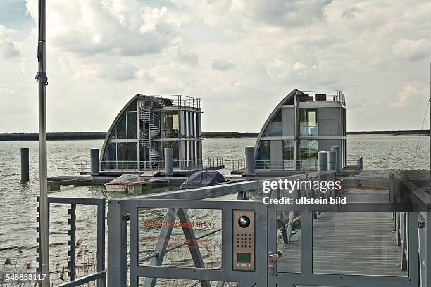 Germany Saxony Geierswalde - swimming house on the Geierswalder lake