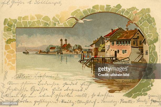 Germany - postcard Friedrichshafen at the lake Bodensee - about 1900