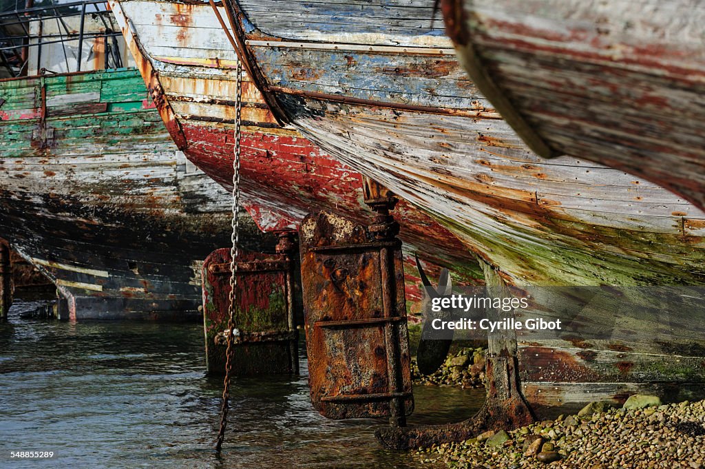 Fishing Boat Rutter Fishing Boat Rudder High-Res Stock Photo - Getty Images