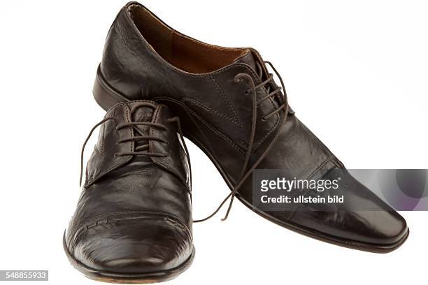 Black shoes of a businessman
