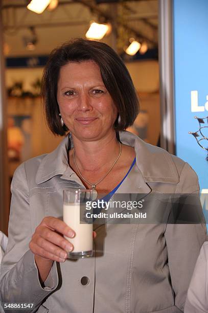Aigner, Ilse - Politician, CSU, Germany, Federal Minister of Food, Agriculture and Consumer Protection - at the food and beverage fair ANUGA in...