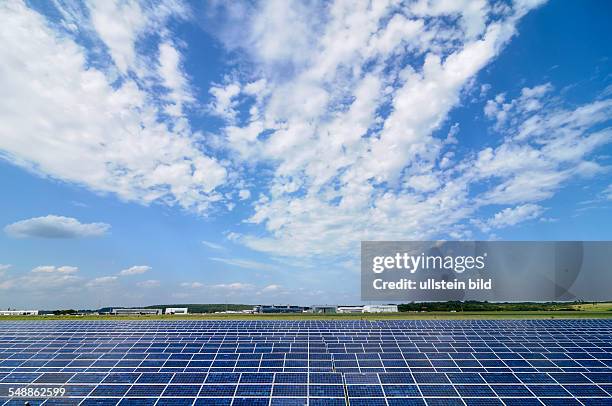 Germany Saarland Saarbruecken - solar plant next to the airport