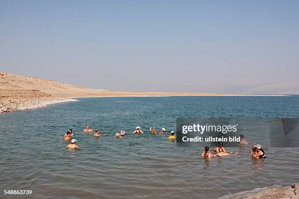 Israel - People at the 'Mineral beach' at the Dead Sea