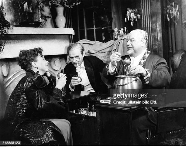 George, Heinrich *09.10.1893-* Actor, Germany - with Berta Drews and Walter Süßenguth in Gherardo Gherardis comedy 'Die Söhne des Herrn Grafen',...