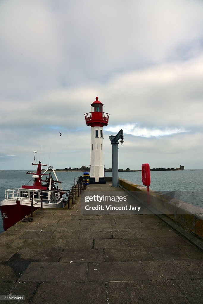 Saint Vaast la Hougue harbour with dock