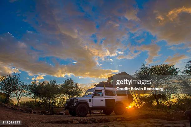 camping above the car - windhoek stock pictures, royalty-free photos & images