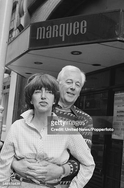 Festival promoters and founders of the Marquee Club, Harold Pendleton and Barbara Pendleton pictured together outside the entrance to the Marquee...