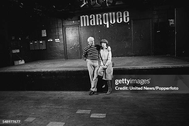 Festival promoters and founders of the Marquee Club, Harold Pendleton and Barbara Pendleton pictured together standing in front of the stage of the...