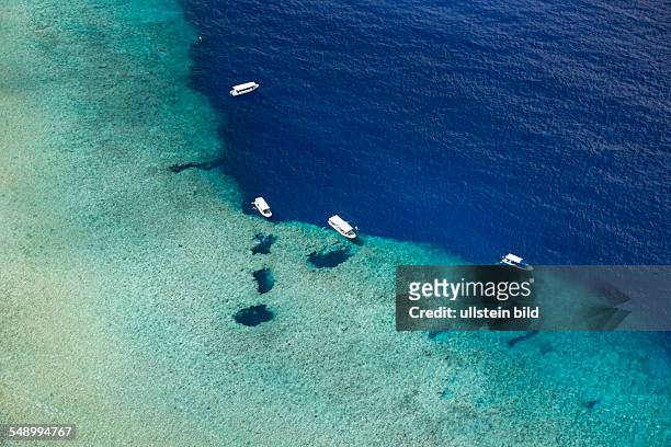 Aerial View of Divespot Blue Hole, Micronesia, Palau
