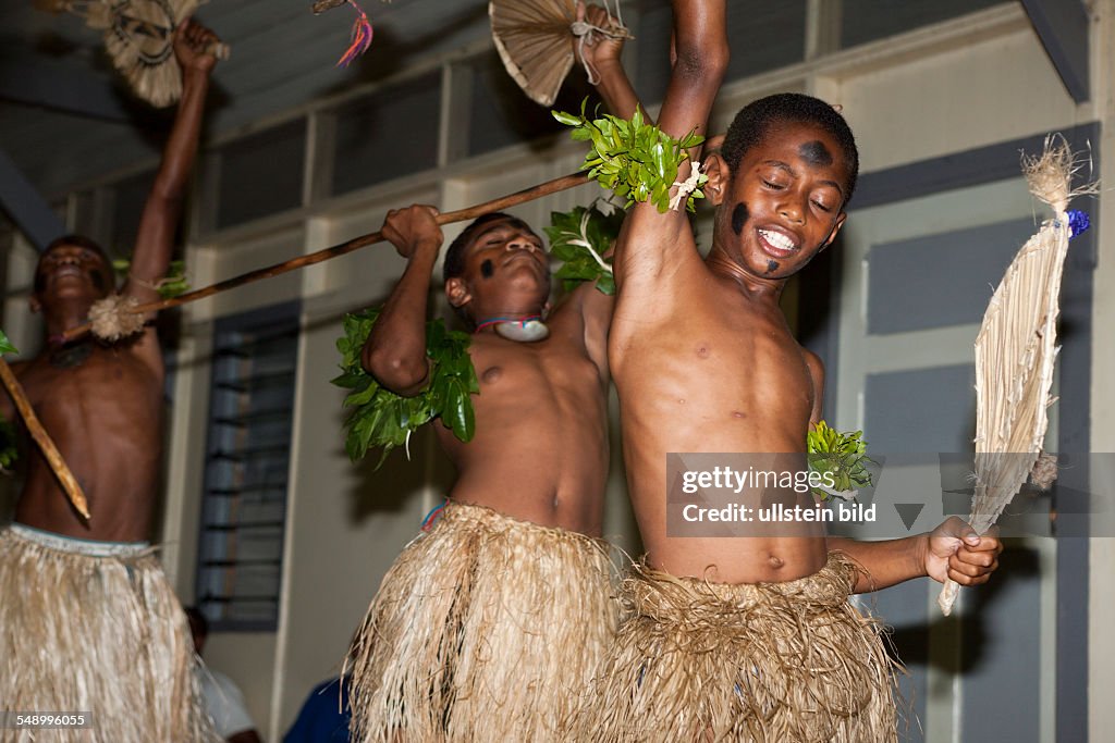 Natives perform Kava Ceremony, Makogai, Lomaviti, Fiji