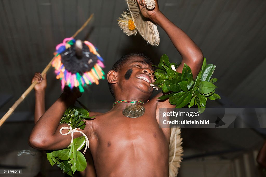 Natives perform Kava Ceremony, Makogai, Lomaviti, Fiji