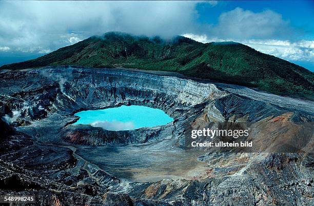 Crater of the Poas Volcano, Costa Rica, South america, Cocos Island, South america, Latin america