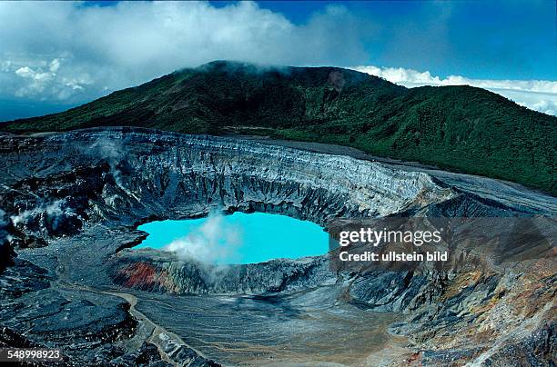 Crater of the Poas Volcano, Costa Rica, South america, Cocos Island, South america, Latin america