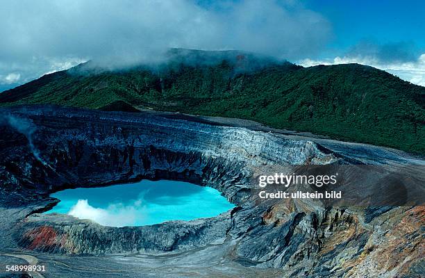 Crater of the Poas Volcano, Costa Rica, South america, Cocos Island, South america, Latin america