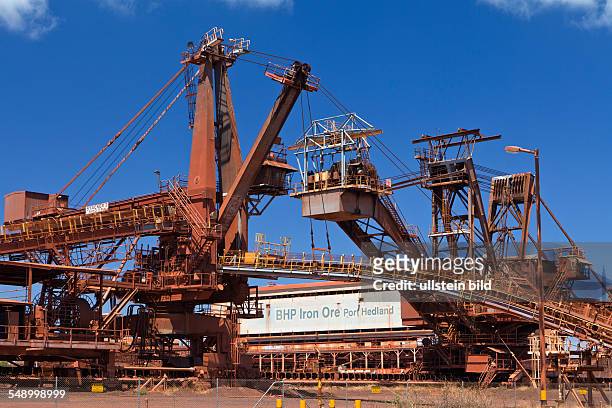 An old facility site of BHP Iron Ore , an Australian-British mining company.
