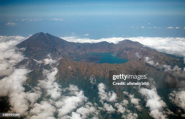 Rinjani Volcano, Arial view, Indonesia, Lombok, Lesser Sunda Islands