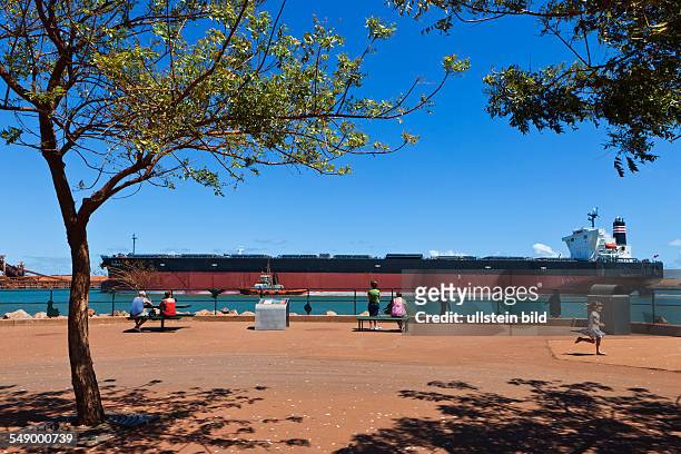 Bulk carrier in the port. Port Hedland is the highest tonnage port in Australia. It is a natural deep anchorage port which, as well as being the main...