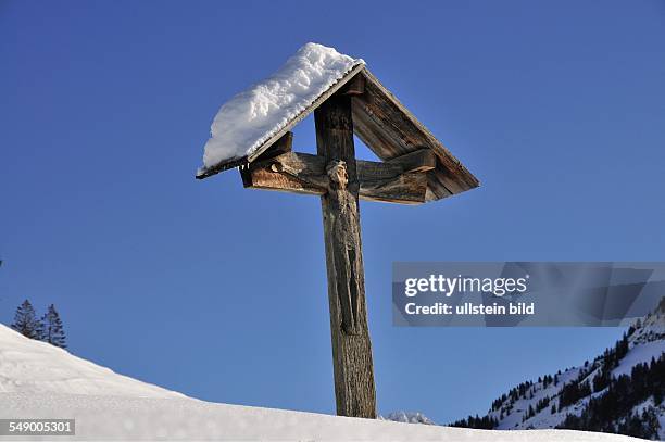 Ein Feldkreuz im Oytal, im Allgäu