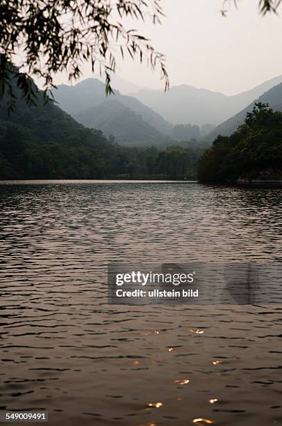 China, Huanghuacheng - Lake close to the Great Wall of China, Huairou District.