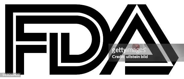 Logo of the Food and Drug Administration FDA of the USA for the food control and admittance of drugs.