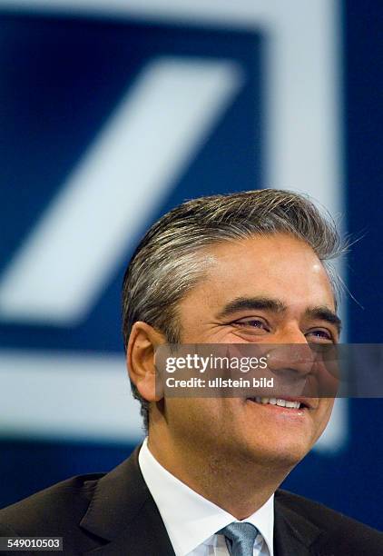 Frankfurt, Anshu JAIN, member of the Group Executive Committee of Deutsche Bank AG at press briefing on annual results in Frankfurt