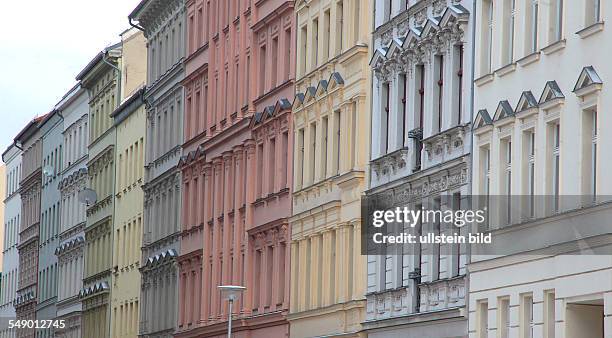 Berlin, Mitte - Renovated Buildings, facades in "Ackerstrasse"