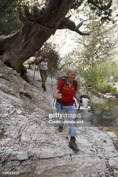 Zypern, Frauen beim wandern in der Avakas Schlucht