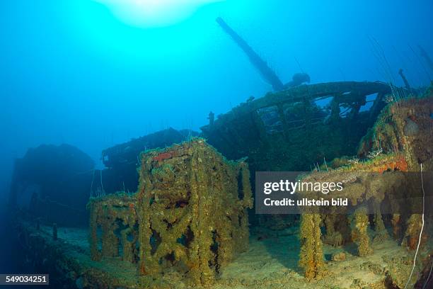 Depth Charge Track at Destroyer USS Lamson, Marshall Islands, Bikini Atoll, Micronesia, Pacific Ocean