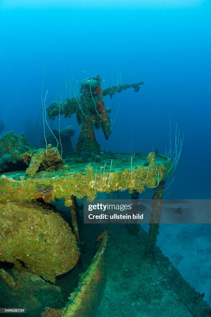 Anti Aircraft Machine Gun at Destroyer USS Lamson, Marshall Islands, Bikini Atoll, Micronesia, Pacific Ocean