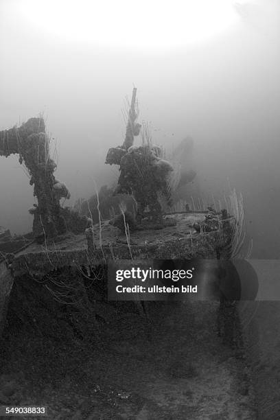 Anti Aircraft Machine Gun at Destroyer USS Lamson, Marshall Islands, Bikini Atoll, Micronesia, Pacific Ocean