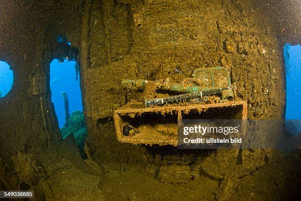 Musical instruments and Artifacts on Brigde of USS Saratoga, Marshall Islands, Bikini Atoll, Micronesia, Pacific Ocean