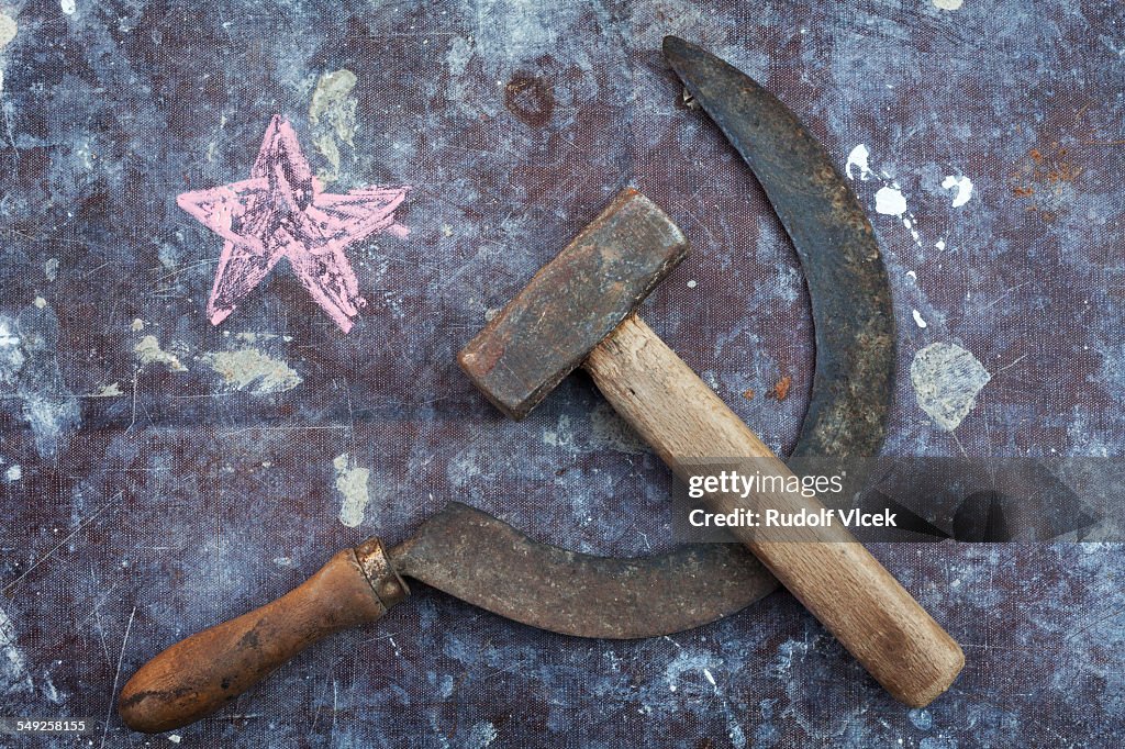 Soviet Union symbol, hammer and sickle