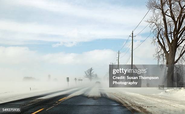 weather transition - snow squall stock pictures, royalty-free photos & images