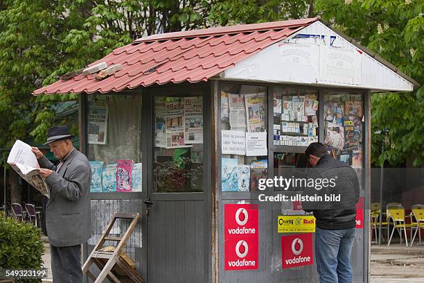 Newspaper stand in Berat Albania