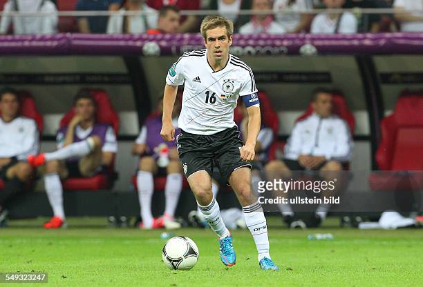 Philipp Lahm , Sport, Fußball Fussball, UEFA EM Europameisterschaft Euro 2012 Halbfinale, Saison 2011 DFB GER BRDeutschland vs. Italien,...