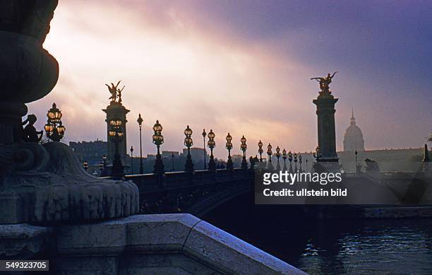 Pont Alexandre III in the centre of Paris - ca 1961