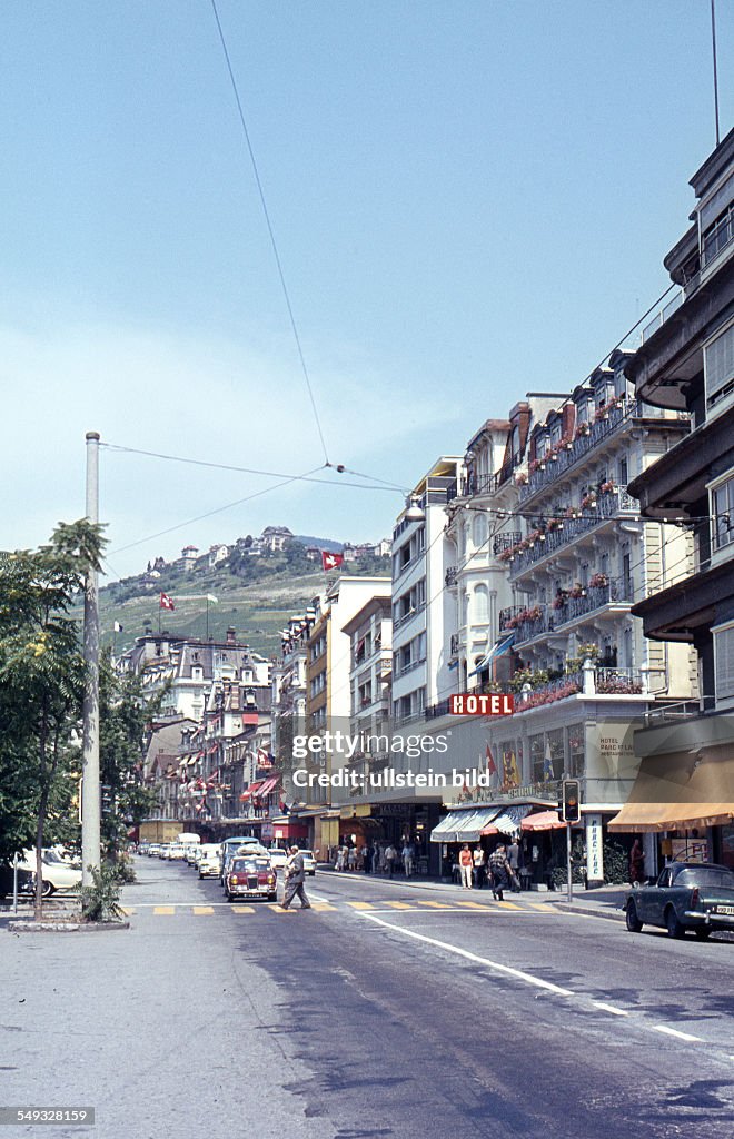 CH, um 1967, Montreux, Stadtansicht