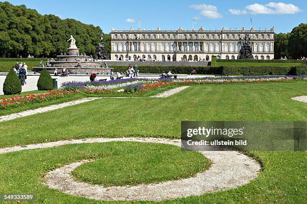 Herrechiemsee Schloss Palace Garden, Herreninsel, Chiemgau, Bavaria, Germany