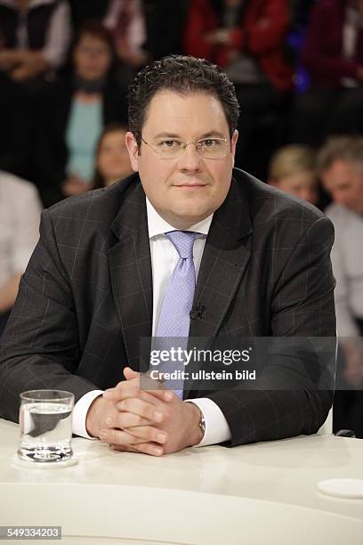 Patrick Döring, designierter Generalsekretär der FDP in der Talkshow Maybrit-Illner in Berlin
