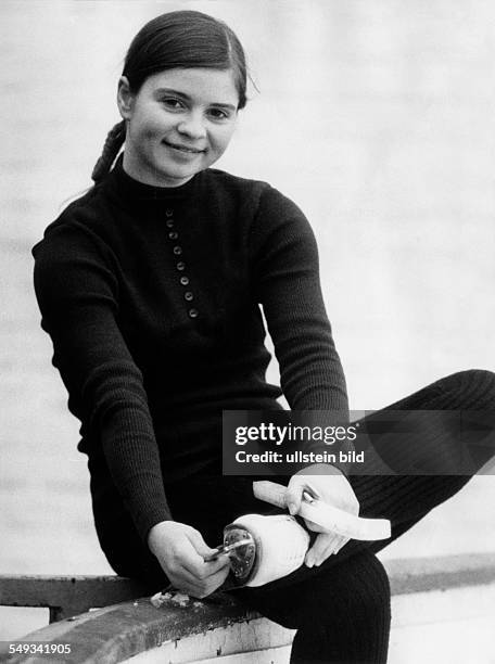 Christine Errath, Figure Skater, GDR - at the figure skating European championship Cologne ice rink