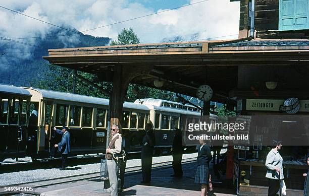 Um 1966, Bahnhof Wengen im Berner Oberland