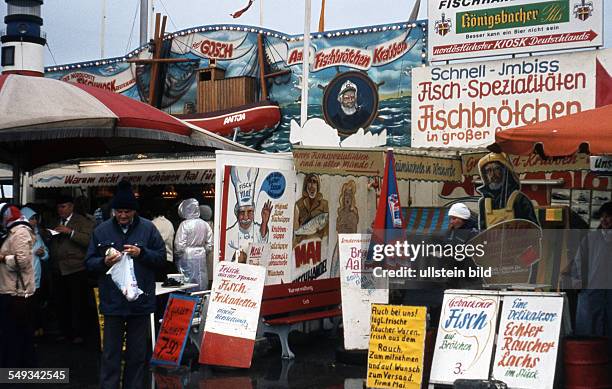 Sylt, List, Gosch Fischbrötchen Kiosk, nordöstlichster Kiosk Deutschlands, vermutlich 80er oder 90er Jahre