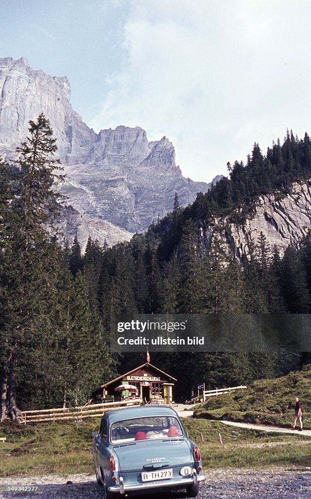 Schweiz, um 1964, Rosenlaui Gletscherschlucht