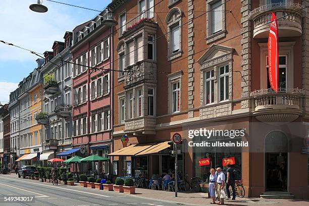 Heidelberg Neuenheim, Brueckenstrasse, residential buildings, multi-family houses