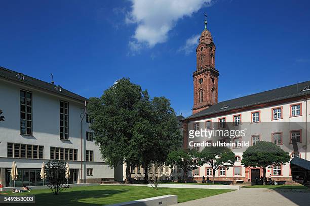 University of Heidelberg, Ruprecht Karls University, New University, right the Jesuit grammar school, behind the church tower of the Jesuit church