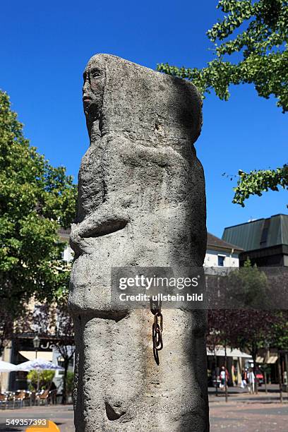 Siegburg, market place, pillory from the Middle Ages, called Kaex