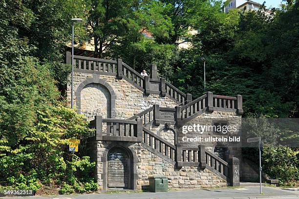 Wuppertal Elberfeld, Vogelsaue stairs, outside staircase between Friedrich-Ebert Street, Vogelsaue and Nuetzenberg hill