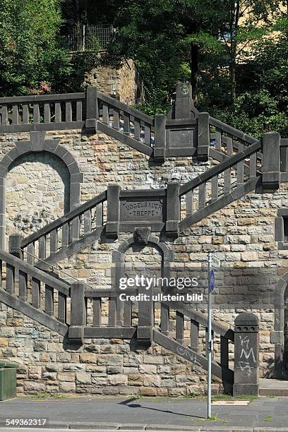 Wuppertal Elberfeld, Vogelsaue stairs, outside staircase between Friedrich-Ebert Street, Vogelsaue and Nuetzenberg hill