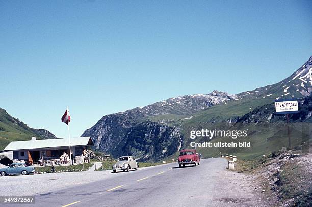 Flexenpass mountain pass in Austria - around 1965